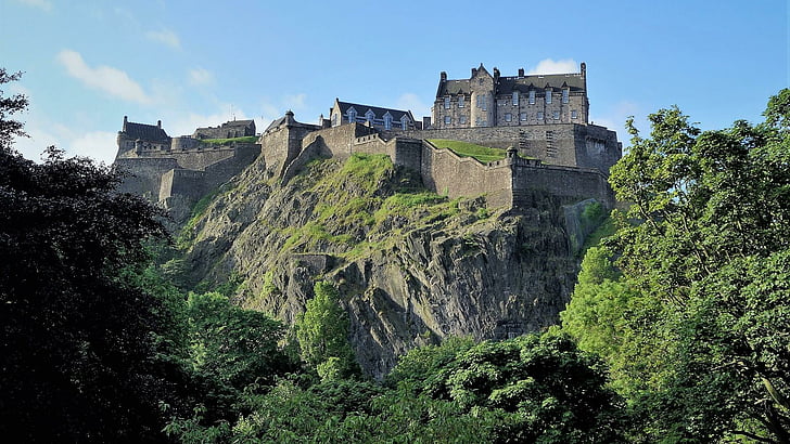 edinburgh, castle, maiden castle, scotland, great britain, united kingdom, HD wallpaper