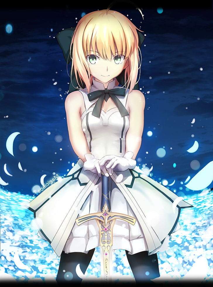 Fate Series, Saber Lily, women, one person, blond hair, fashion
