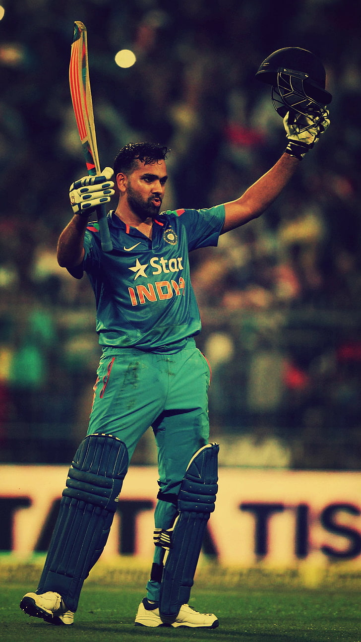 HD wallpaper: Rohit Gurunath Sharma, men's blue sports jersey shirt,  Cricket | Wallpaper Flare