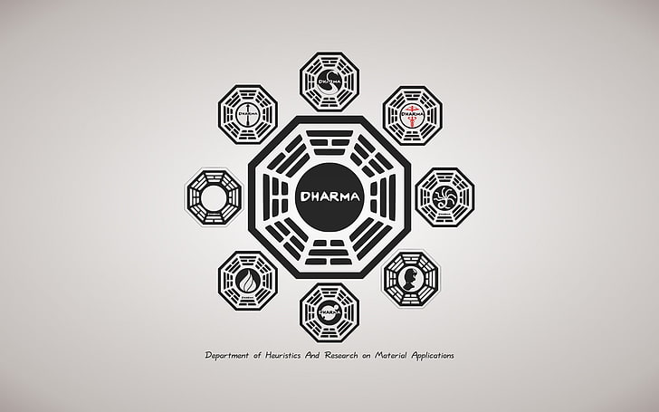Dharma logo, Lost, design, creativity, circle, geometric shape, HD wallpaper