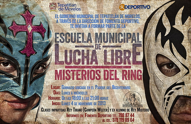 HD wallpaper: brown and black printed textile, Lucha Libre, poster, school  | Wallpaper Flare
