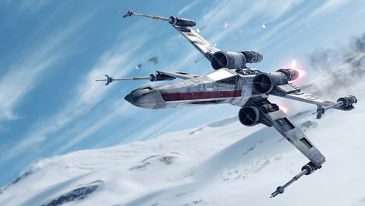 artwork, X-wing, Star Wars: Battlefront, video games, Hoth