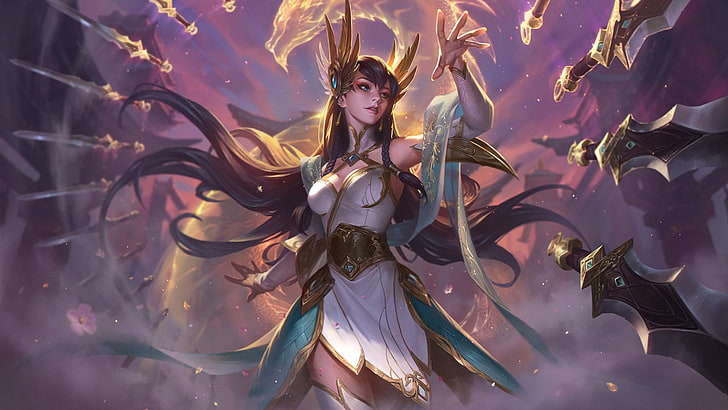 female Valkyrie character digital wallpaper, League of Legends