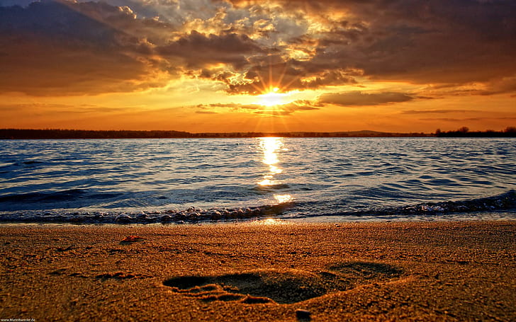 Empire Of The Sun, landscape, nature, beautiful, sunset, beach, HD wallpaper