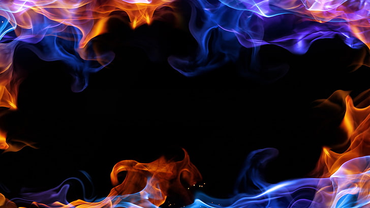 Blue and orange fire, macro, creative, fire flames, fire textures, artwork, HD  wallpaper | Peakpx