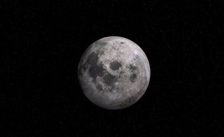 Moon, full moon, Space, Universe, Satellite, Dark, Nature, Night, HD wallpaper