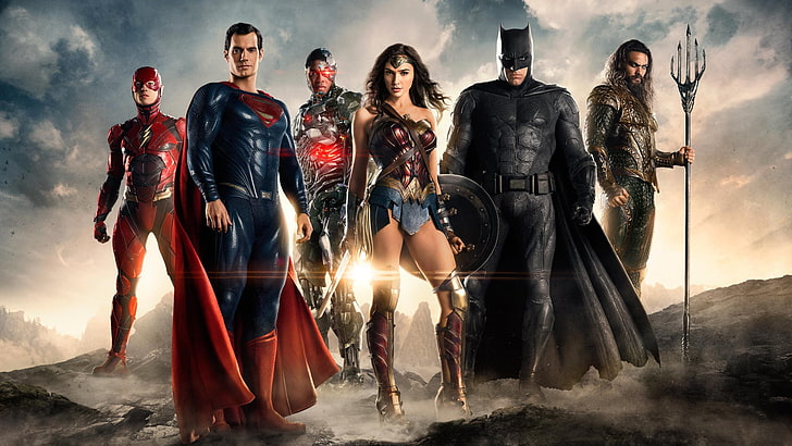 DC characters, Justice League, The Flash, Superman, Cyborg (DC Comics), HD wallpaper