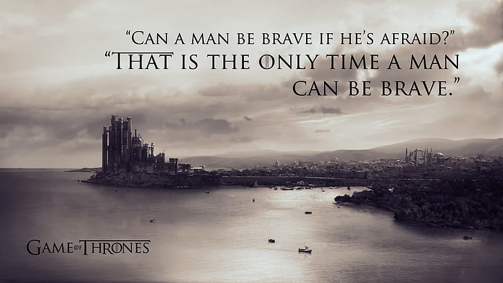Game of Thrones wallpaper, Game of Thrones quote, TV, monochrome, HD wallpaper