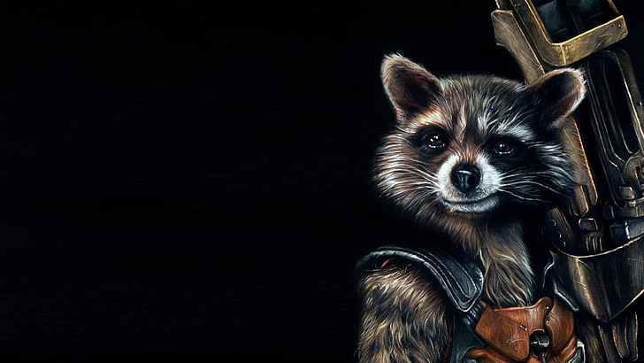 Guardians of the Galaxy Rocket Raccoon digital wallpaper, comics, HD wallpaper