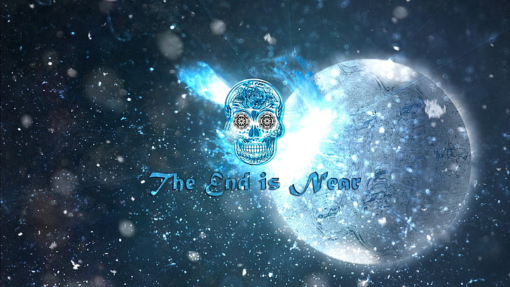 End, skull, space, star - space, technology, blue, nature, astronomy