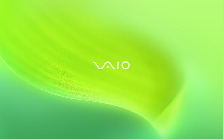 Sony VAIO logo, computer, sheet, laptop, green color, no people, HD wallpaper