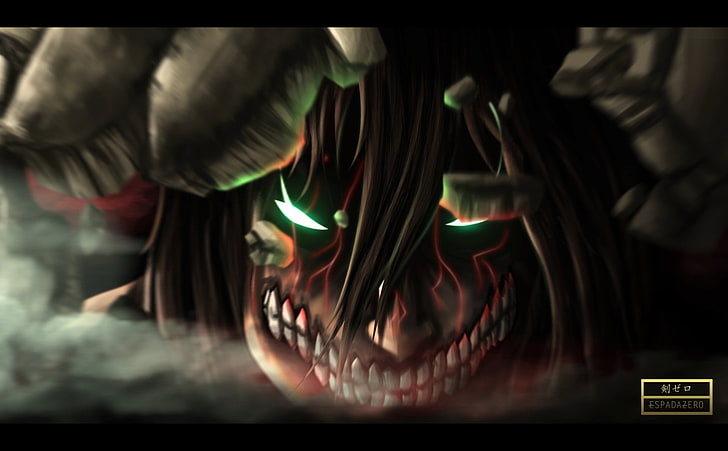 monster character screengrab, Anime, Attack On Titan, Eren Yeager