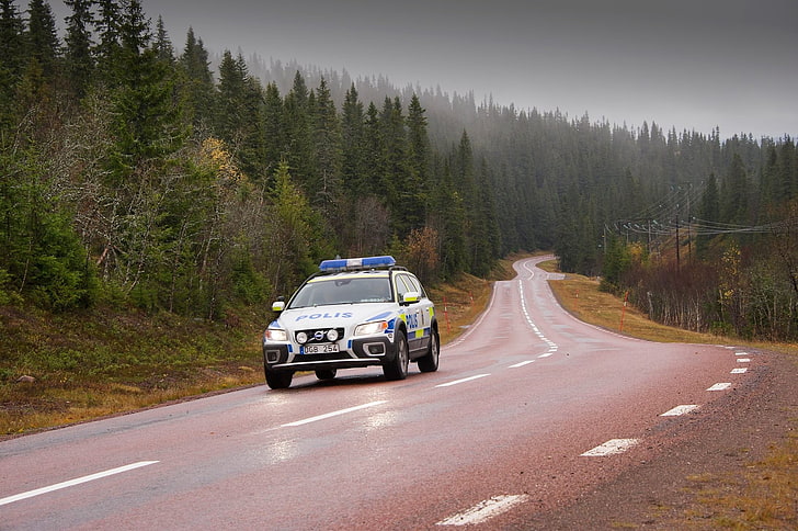 police, Swedish Police, Volvo XC70, mode of transportation, HD wallpaper