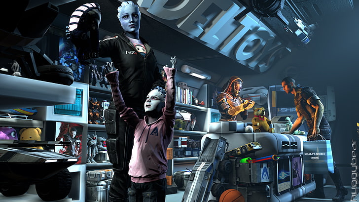 Mass Effect, video games, digital art, Liara T'Soni, occupation, HD wallpaper