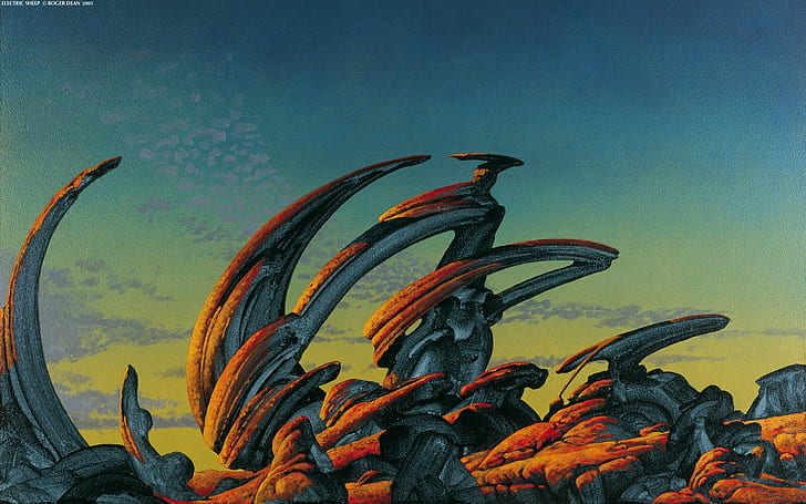 roger dean, sky, nature, no people, scenics - nature, day, low angle view