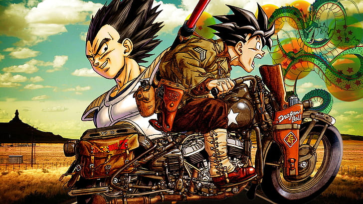 HD wallpaper: Dragonball Z Goku Motorcycle HD, dragon ball z poster, cartoon/comic  | Wallpaper Flare