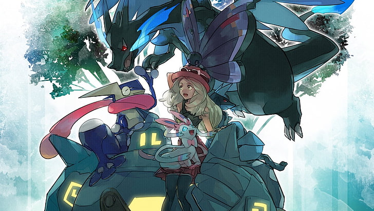 Pokémon, Pokemon: X and Y, Blonde, Blue Eyes, Claws, Girl, HD wallpaper