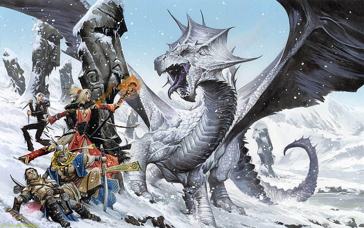 7, board, dragon, fantasy, Pathfinder, rpg, HD wallpaper