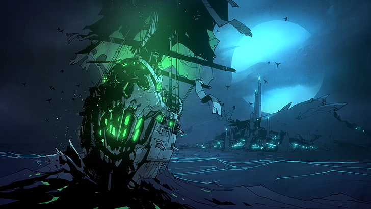 gamers, Battle Chasers: Nightwar, illuminated, nature, green color