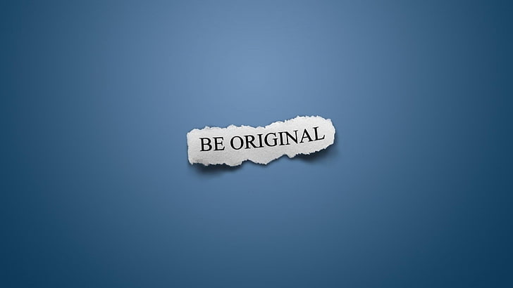 be original text overlay, minimalism, simple background, blue background, HD wallpaper