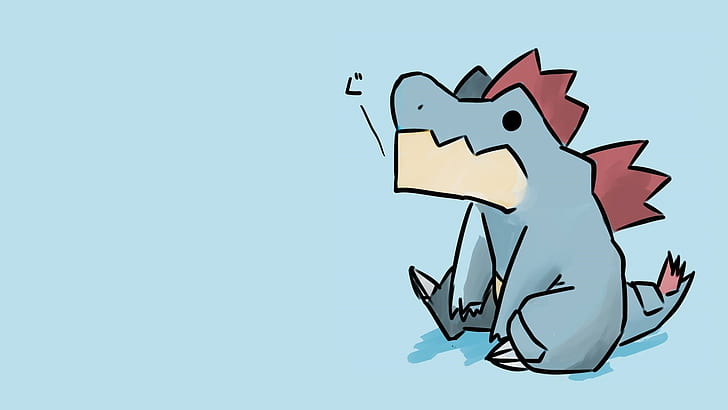Pokemon Feraligatr Blue HD, teal dinosaur illustration, cartoon/comic, HD wallpaper