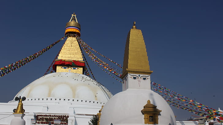 pilgrimage, stupa, place of worship, buddhism, buddhist, boudhha, HD wallpaper