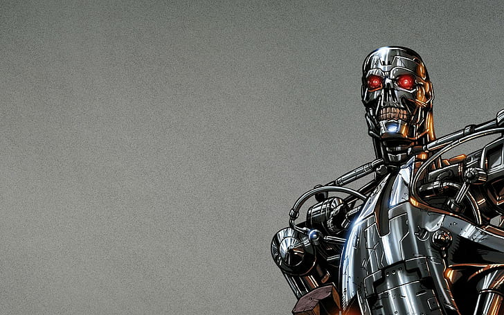 Terminator Cyborg Robot HD, cartoon/comic, HD wallpaper