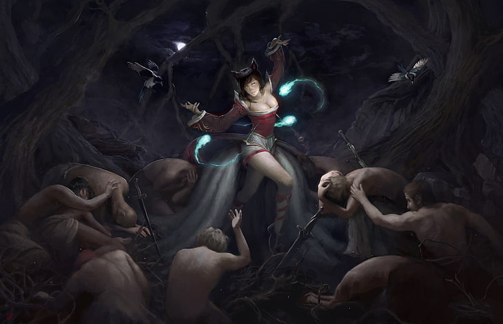 untitled, League of Legends, Ahri, art and craft, indoors, representation