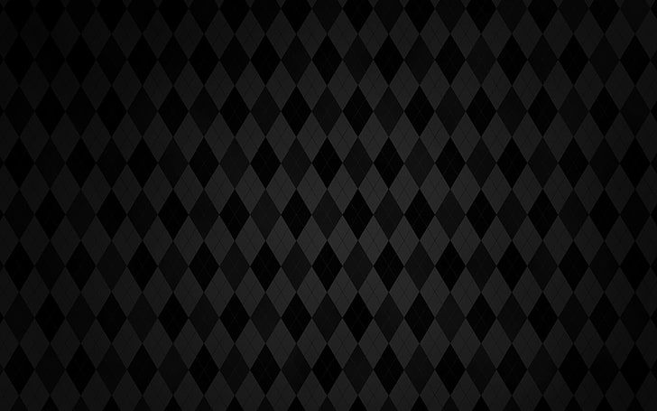 black and gray argyle wallpaper, background, patterns, texture