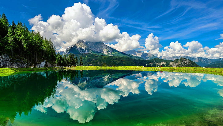 HD wallpaper: nature, sky, landscape, water, summer, tree, clouds, scenery  | Wallpaper Flare