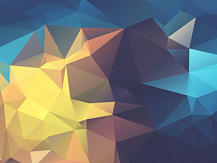 abstract illustration, untitled, minimalism, low poly, geometry, HD wallpaper