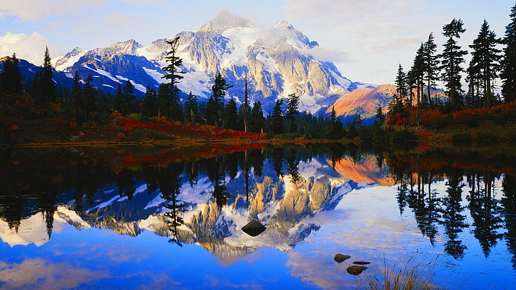 widescreen nature 1920x1080, reflection, beauty in nature, lake, HD wallpaper