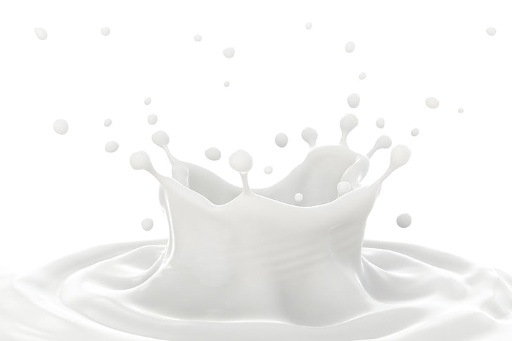 Food, Milk, Splash, drink, refreshment, indoors, close-up, white color, HD wallpaper