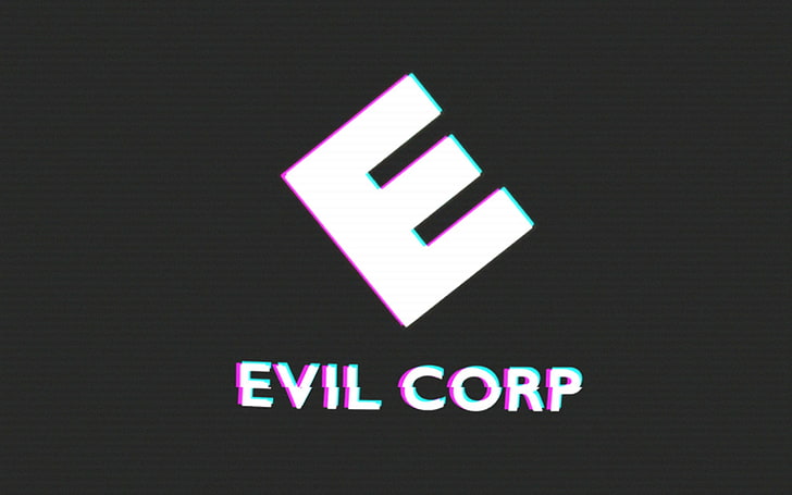 white and black Evil Corp logo, Mr. Robot, TV, communication, HD wallpaper