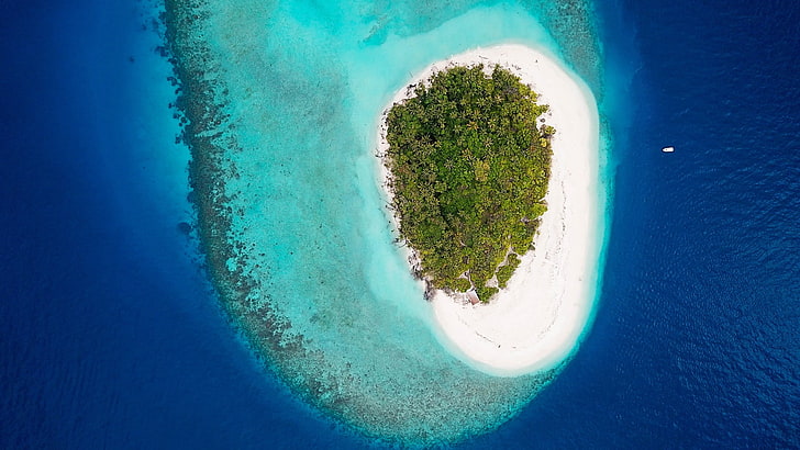 maldives, island, drone view, aerial photography, aerial view, HD wallpaper