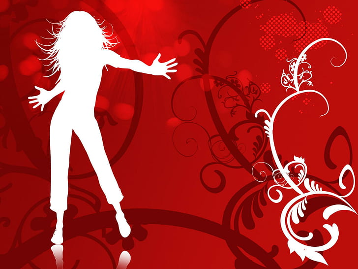 Great Quality Babe Dance HD, woman dancing with flower illustration