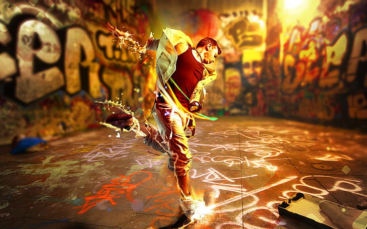 HD wallpaper: Street Dance hip-hop Music art Graffiti | Wallpaper Flare