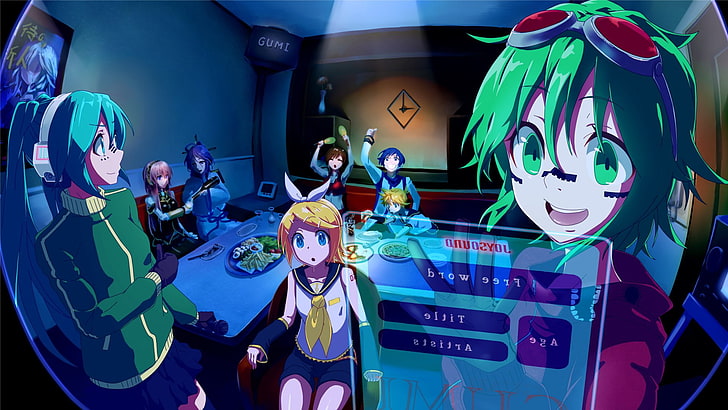 Anime, Vocaloid, GUMI (Vocaloid), Gakupo Kamui, Hatsune Miku, HD wallpaper
