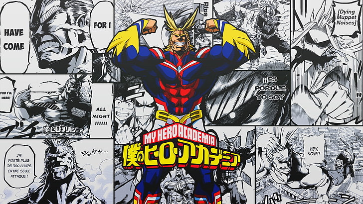 HD wallpaper: My Hero Academia comic strip, Anime, All Might,  representation | Wallpaper Flare