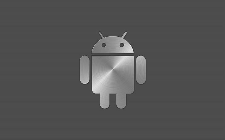 Android logo, steel, icon, robot, google, symbol, vector, illustration
