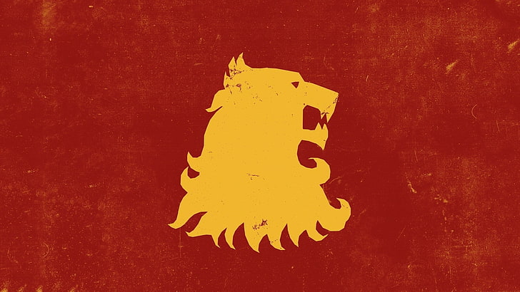 lion, animals, Game of Thrones, sigils, House Lannister, no people