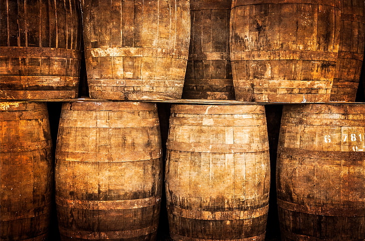 whiskey, wood, barrel, winery, HD wallpaper