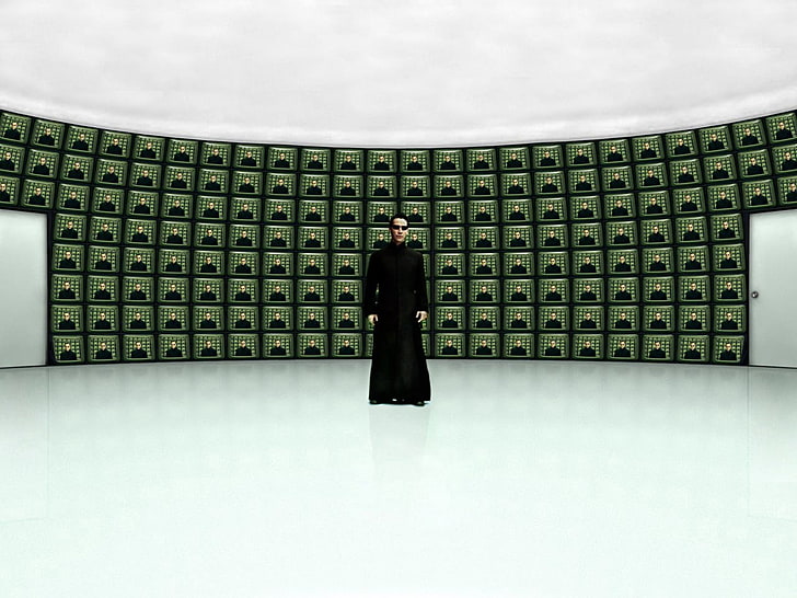 men's black robe, The Matrix, movies, The Matrix Reloaded, Neo