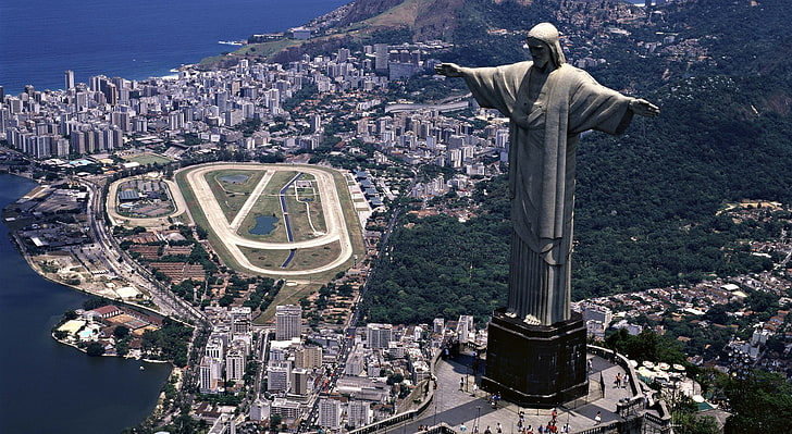 Statue of Christ the Redeemer, Rio de..., Christ the Redeemer, Brazil, HD wallpaper