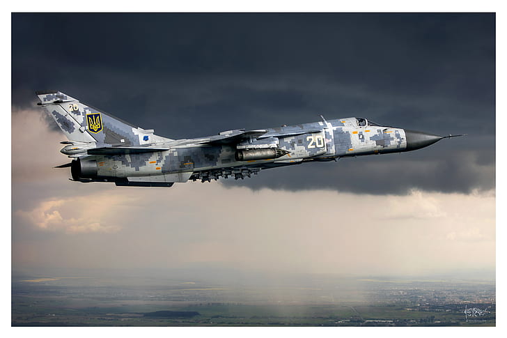 flight, Su-24, Dry, Ukrainian air force, Bomber, HD wallpaper