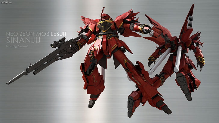Neo Zeon Mobilesuit Sinanju, Gundam, mech, no people, military, HD wallpaper