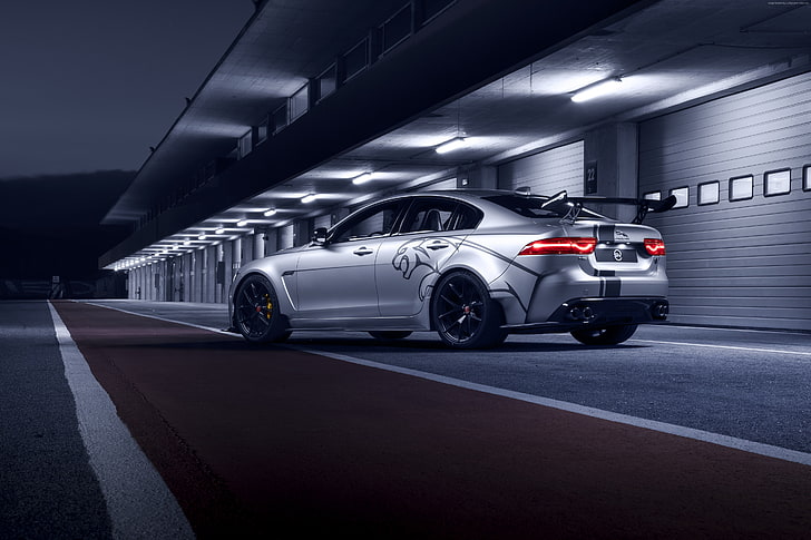 2018 Cars, 4K, Jaguar XE SV Project 8, transportation, mode of transportation