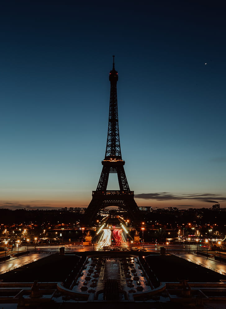 HD wallpaper: eiffel tower, paris, night, city lights | Wallpaper Flare