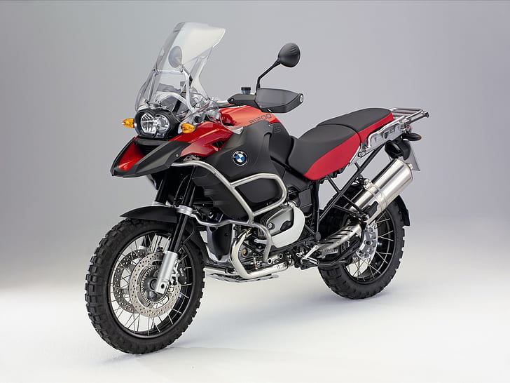BMW R 1200 GS Red HD, black and red sports bike, bikes, motorcycles, HD wallpaper