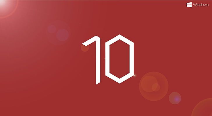 Windows 10 Red Preview, 10 number text, sign, arrow symbol, communication HD wallpaper